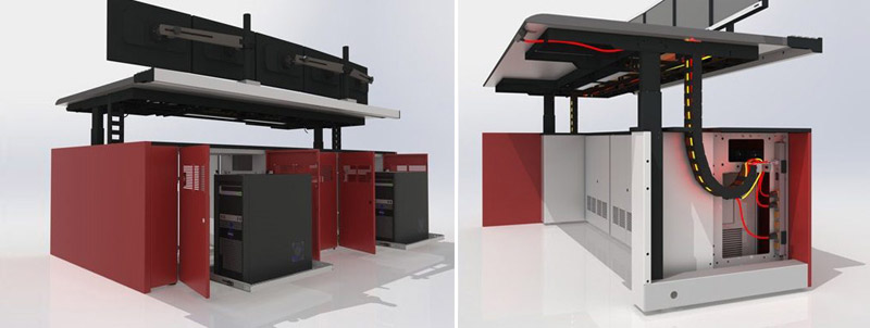 監控室電腦控制臺案例圖片